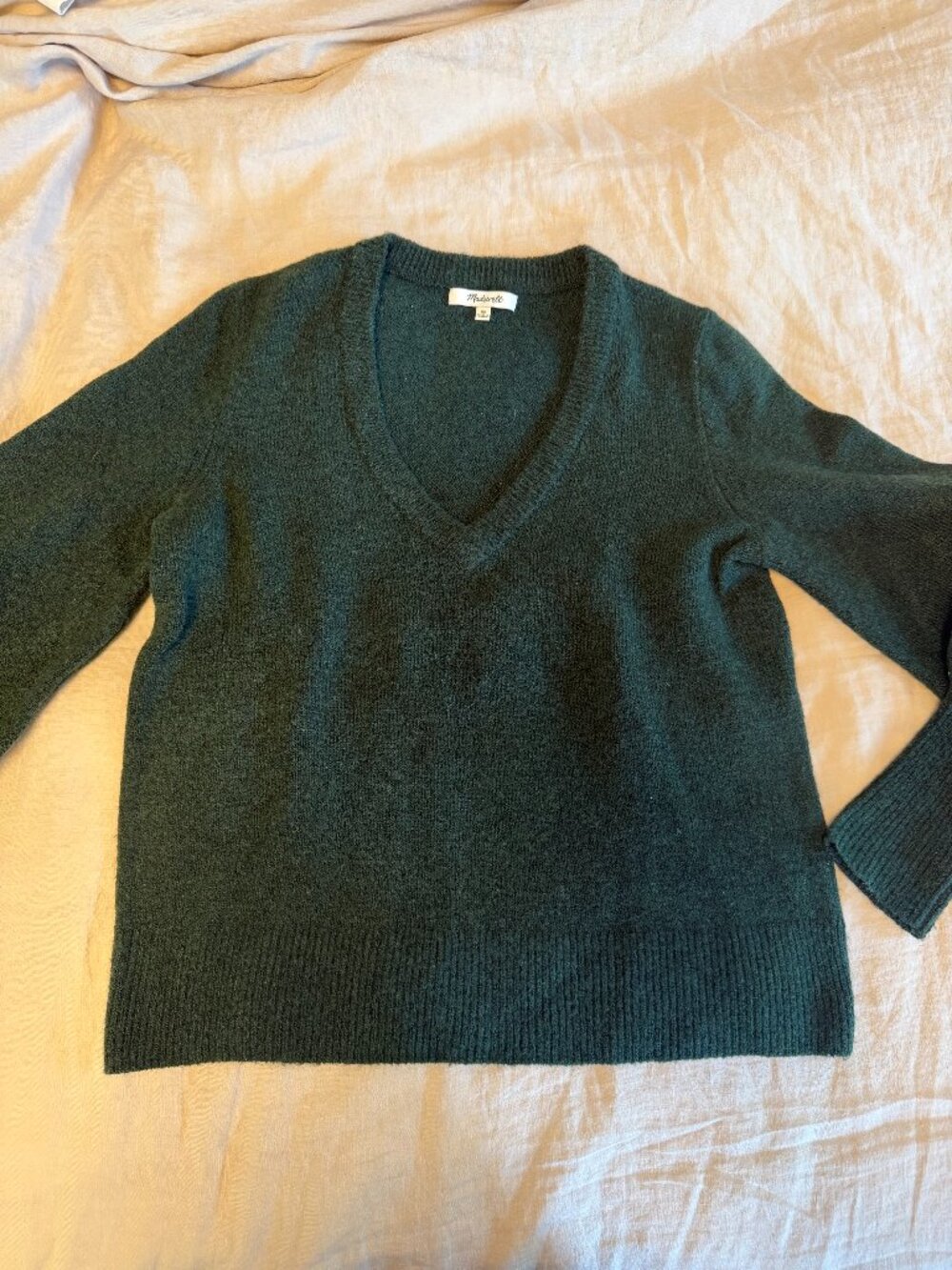 Hunter green Madewell sweater, x-small
